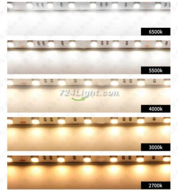 16.4FT 5Meters SMD2835 600LED 12V 60W True Color CRI95+ LED Strip Light Flexible Tape Light
