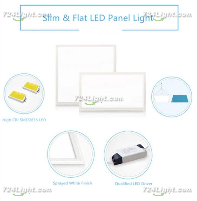 1'x4' (295x1195mm) 40W LED Panel Light in 0.39'' (10mm) White Trim Flat Sheet Panel Lighting Board Super Bright Ultra Thin Glare-Free
