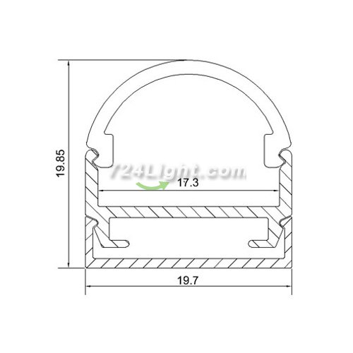 LED Wall ceiling Aluminium Channel 1 meter(39.4inch)