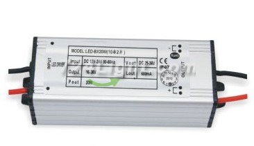 20W LED Power Supply Low Pressure Waterproof AC 12-24V Input 600mA DC 25V-36V Output LED Driver For LED Tubes Spotlight Ceiling Light