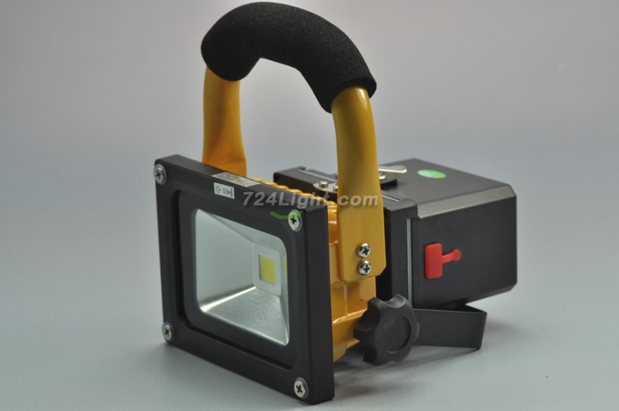 10W Portable LED Work Light Rechargeable LED Flood light With Detachable Battery Case