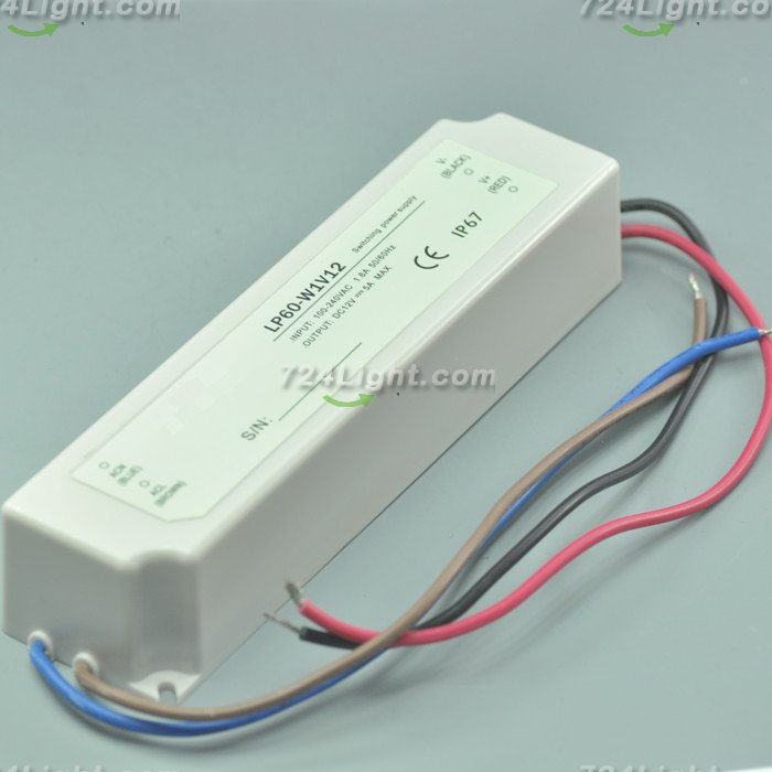 60 Watt LED Power Supply 24V 2.5A LED Power Supplies Waterproof IP67 For LED Strips LED Light