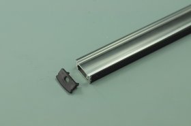 Black LED Aluminium Channel 8mm Recessed U Type LED Aluminum Channel 1 meter(39.4inch) LED Profile Inside Width 12.2mm