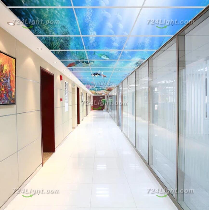 5 PACK LED Skylight 1x4FT - 300*1200mm 36W 3060LM Blue Sky LED Flat Panel Light Framed For Ceiling Decoration