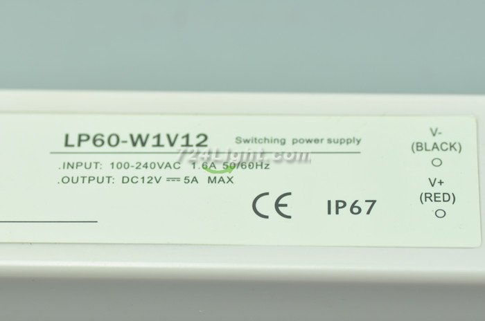 60 Watt LED Power Supply 12V 5A LED Power Supplies Waterproof IP67 For LED Strips LED Light