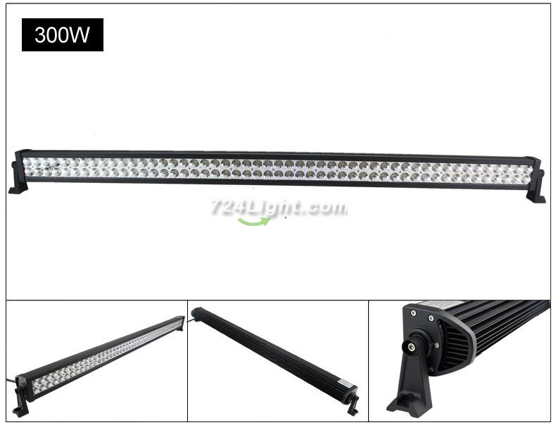 300W Off Road LED Light Bar Double Row 100*3W CREE LED Work Light For Car Driving