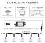 16 Pack Outdoor Recessed LED Deck Lights Kits IP67 Waterproof Inground LED Step Lights Kit for Garden, Yard, Steps, Bath Room and Kitchen