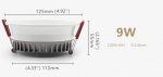 3W/5W/7W/9W Anti-glare, Antifog Dimmable LED Downlight CRI80 Deep Concave Ceiling Light-DFX Series
