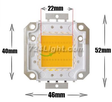 Epistar 30W High Power Beads LED Chip 2550 Lumens 35*35mil LED lighting