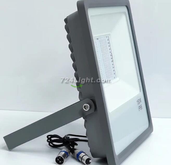 DMX512 RGB LED Flood Light 30W AC110-220V Outdoor IP66 LED WallWasher GREY Aluminum Case Tempering Glass Cover High Lumen Security Light,Tunnel Spotlight Garden Landscape Lawn Lamp