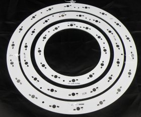 18W 15W 12W High Power LED Aluminum Plate Combination Circular Ceiling Diameter 260mm 206mm 150mm