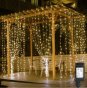 2PCS Pack of Curtain String Lights, 300 LED 9.8ft x 9.8ft 8 Lighting Modes Fairy Lights IP44 Certificated Plug in, Waterproof Lights for Christmas Party Wedding Outdoor Indoor Wall Deco