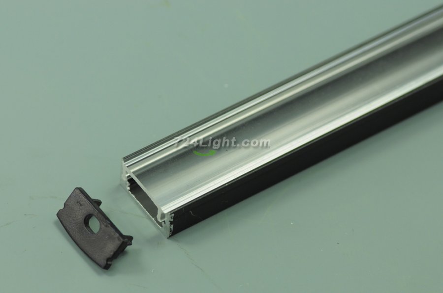 2 Meter 78.7â€ Black LED Aluminium Channel 8mm Recessed U Type LED Aluminum Channel LED Profile Inside Width 12.2mm