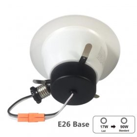 18 Pack UL CUL Listed Dimmable 6 Inch 120V AC 17W 1400 Lumen LED Retrofit Downlight Kit