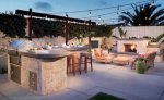 1Pack - Dimmable Waterproof LED Outdoor String Lights - Hanging, 2W Edison Bulbs - 48Ft Commercial Lights for Decor for Patio, Backyard, Garden, S14 Black - Warm White