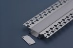 1Meter/3.3ft Aluminum Recessed LED Corner Strip Channel 73mm x 18.5mm Seamless Led Housing