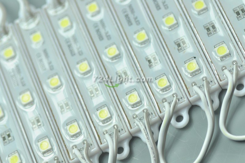 5050 SMD LED Modules 75x12MM 12V 0.75W 5050 3 LED Modules Waterproof Modules