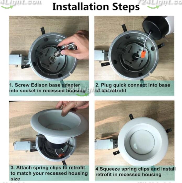 18 Pack UL CUL Listed Dimmable 6 Inch 120V AC 17W 1400 Lumen LED Retrofit Downlight Kit
