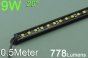 0.5Meter Black Superbright Waterproof LED Strip Bar 39.3inch 5050 5630 Rigid LED Strip 12V With DC connector