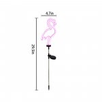 Solar Neon Flamingo Light, Outdoor Waterproof Solar Landscape Light for Garden, Yard, Passage, Lawn, Path Decorative Lights (2 Pack)