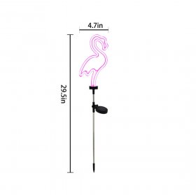 Solar Neon Flamingo Light, Outdoor Waterproof Solar Landscape Light for Garden, Yard, Passage, Lawn, Path Decorative Lights (2 Pack)