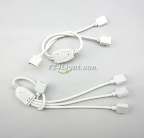 RGB Splitter Cable 1 to 2 3 4 5 6Female Strip Connector for LED 5050 3528 RGB Strip 35CM(13.78Inch)