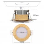 3W LED RECESSED LIGHTING DIMMABLE WOOD GRAIN DOWNLIGHT, CRI80, LED CEILING LIGHT WITH LED DRIVER