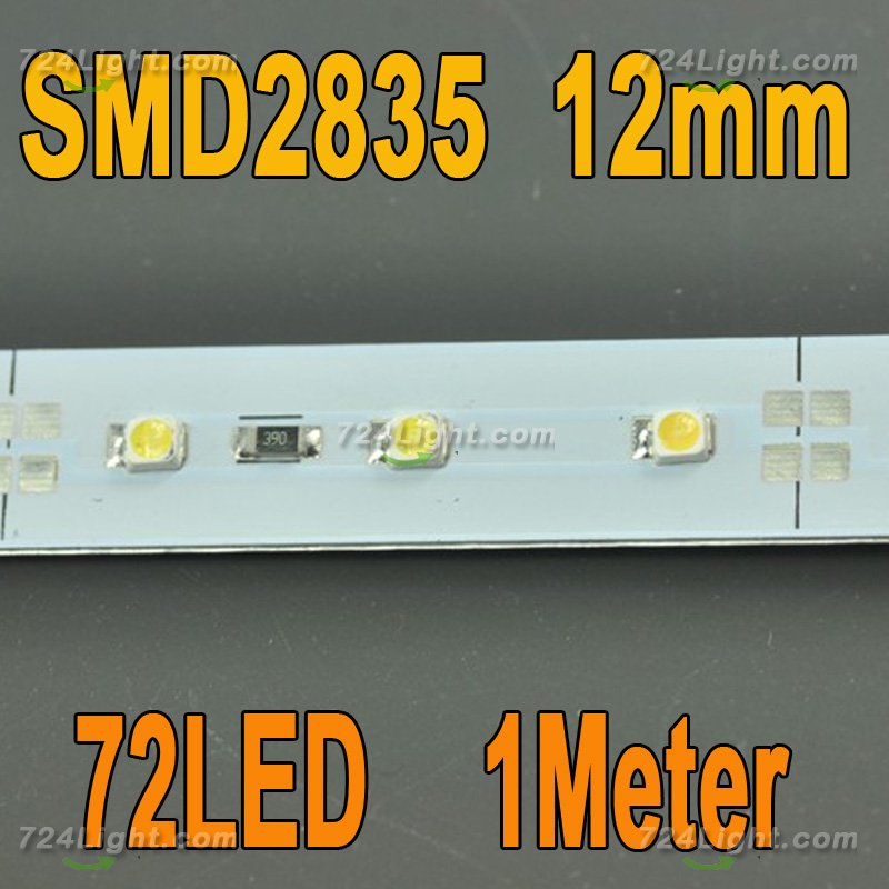 39.3inch 2835 Rigid LED Strips 72LED 1M 12V DC Aluminium Rigid Strip Light