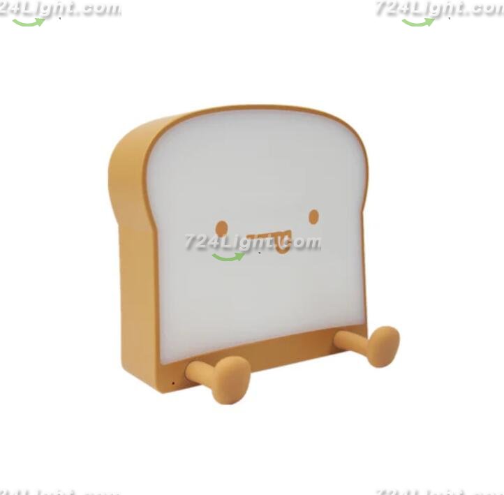 Meme Toast Bread LED Night Light Rechargeable Desk lamp with Timer for Baby Girls Boys