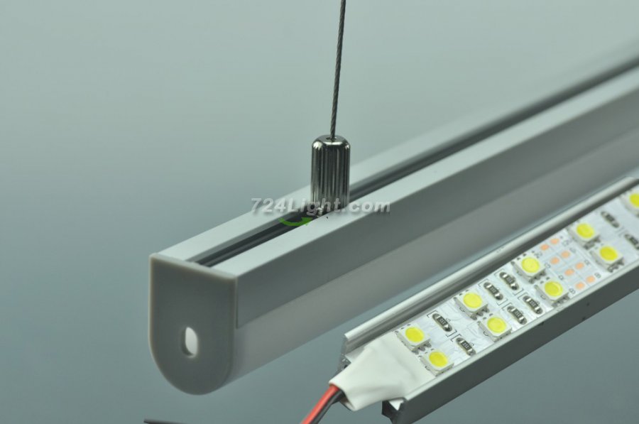 2meter Simple Line LED Aluminium Channel System LED Droplight Support max 16.7mm Double 5050 led strip light Replace fluorescent tube