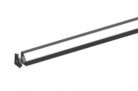 2 .5meter 98.4" Black LED Aluminium Profile LED Strip Light Aluminium Profile V Flat Type Rail Aluminium