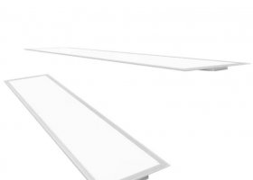 2'x4' (595x1195mm) 60W LED Panel Light in 0.39'' (10mm) Thick White Trim Flat Sheet Panel Lighting Board Super Bright Ultra Thin Glare-Free