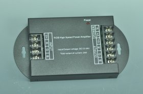 DC12-24V 288-576W RGB High Speed Power Amplifier 3 Channels 24A Output Current Common Anode For LED Strip
