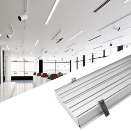 (image for) 2 Pack H20050 Big Aluminum Extrusion Channel for Flush Mounting Linear Office Lighting System