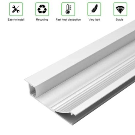 (image for) 2 Pack L7117 Big Aluminum Extrusion Channel for Recessed Mounting for Ceiling or Wall