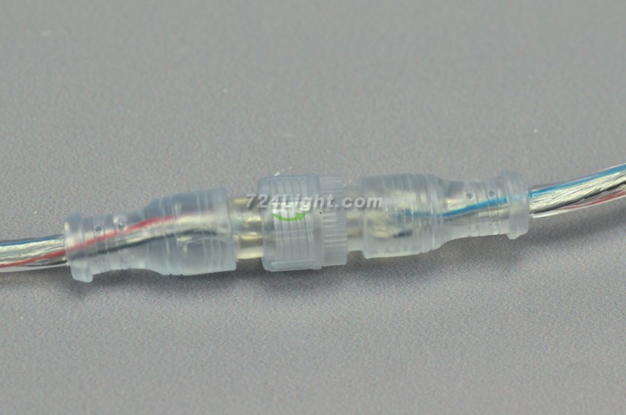 Waterproof IP68 3pin LED Connector Transparent Line Waterproof Female And Male LED Connector