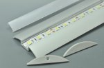 Double Wings LED Aluminium Extrusion Recessed LED Aluminum Channel 1 meter(39.4inch) LED Profile