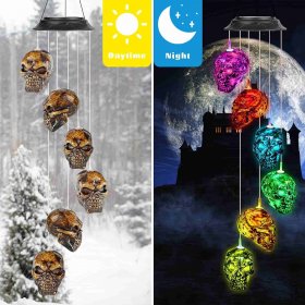 Solar Wind Chimes, Outdoor Waterproof Color-Changing LED Mobile Solar Powered Light for Garden, Party, Yard, Window, Outdoor Decorations