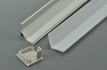 Wholesale LED U Rectangle Aluminium Channel PB-AP-GL-005 1 Meter(39.4inch) 16 mm(H) x 16 mm(W) For Max Recessed 10mm Strip Light LED Profile