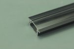 3 meter 118.1" Black LED Aluminium Super Slim 8mm Extrusion Recessed LED Aluminum Channel LED Profile With Flange