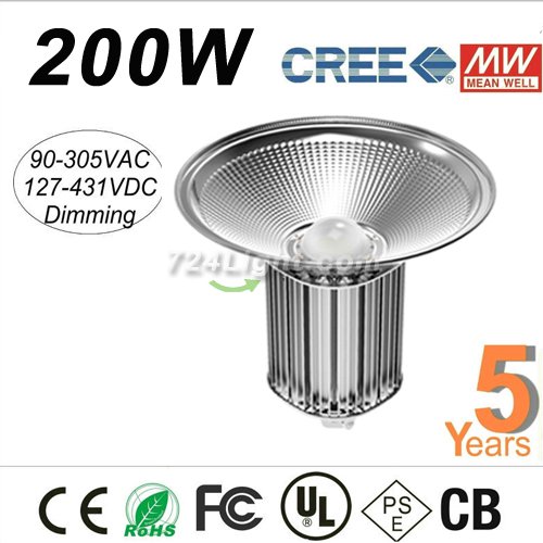 200W LED High Bay Light For Industrial Outdoor Lighting With Mean Well Power Supply