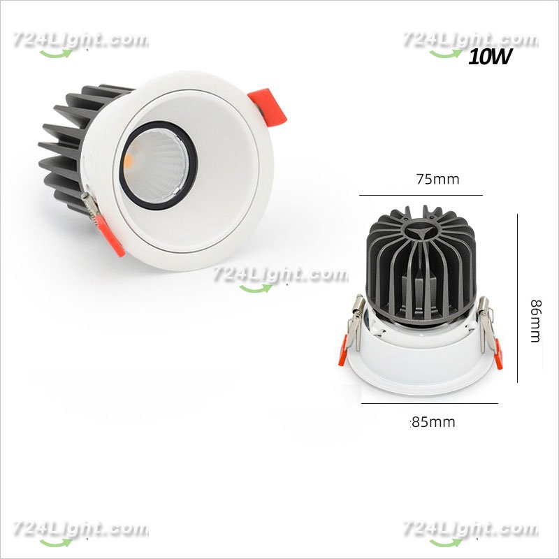 10WLED DOWNLIGHT HOTEL LIVING ROOM HOME WITHOUT MAIN LIGHT EMBEDDED SPOTLIGHT CREE CHIP CRI 93 ANTI-GLARE WALL WASHER LED SPOTLIGHT