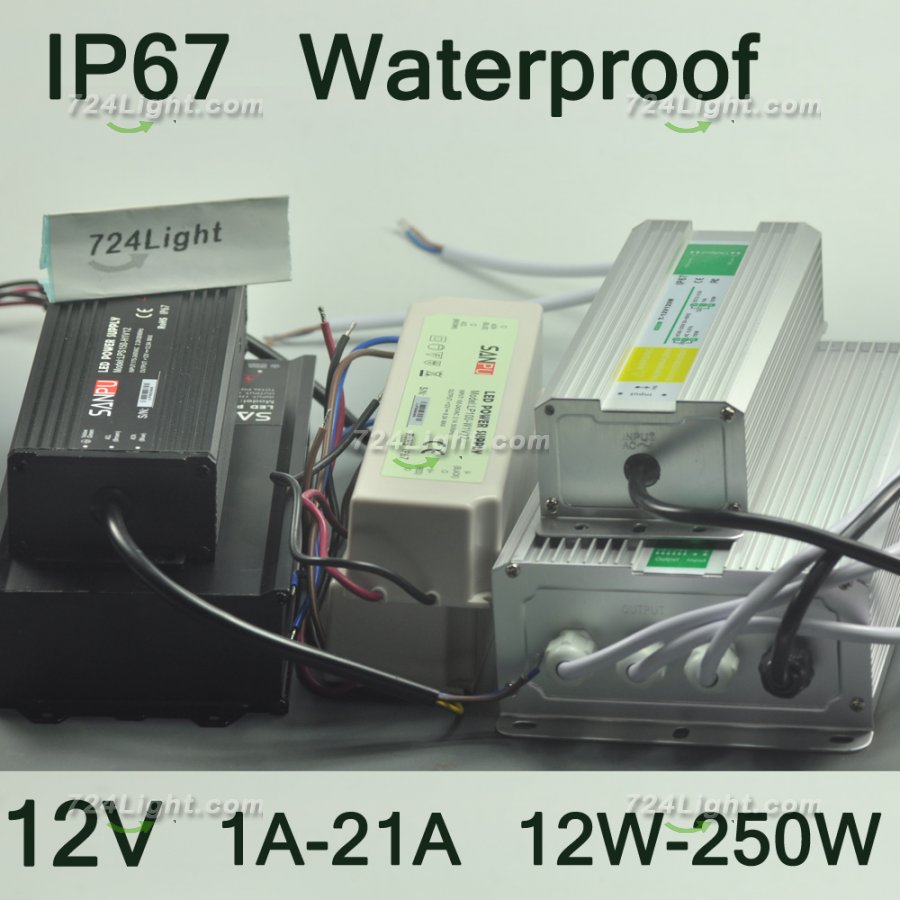 12V LED Waterproof Power Supply 20W 35W 60W 75W 100W LED Power Supplies Waterproof IP67 For LED Strips LED Lighting 12V LED Waterproof Power Supply 20W 35W 60W 75W 100W LED Power Supplies Waterproof IP67 For LED Strips LED Lighting