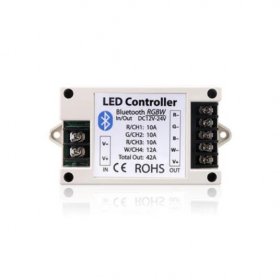 RGB/RGBW LED Strip Light Bluetooth Controller Phone APP Control for 5050 3528 RGB RGBW LED Strip Lights (Suitable for iOS & Android System)