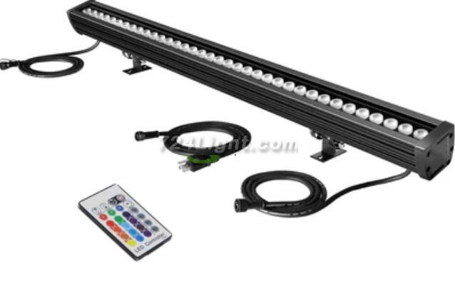 Linkable 5060 Linear LED RGB Wall Washer Lights with Remote Controller, 36W Waterproof Color Changing Wall Washer LED Light for Outdoor/Indoor Lighting Projects, Hotels, Building Wall Decorations