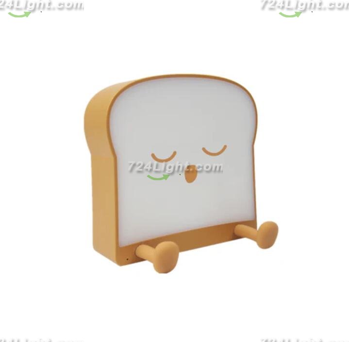 Meme Toast Bread LED Night Light Rechargeable Desk lamp with Timer for Baby Girls Boys