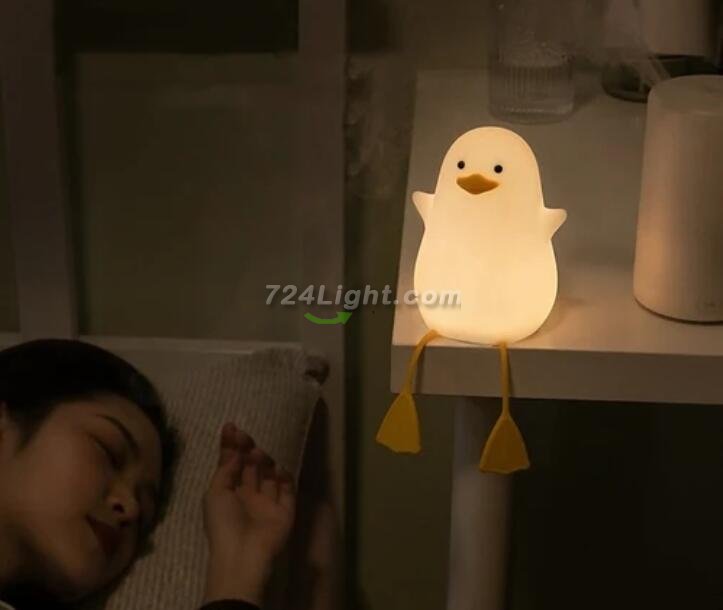 2pcs Pack Duck Lamp LED Night Light Rechargeable Desk lamp with Timer for Baby Girls Boys