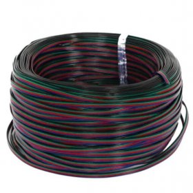 22Guage RGB LED Strip Extension Cable 4pin 4Color Stand Wire Bonded Flat Cable for SMD5050 3528 RGB Color