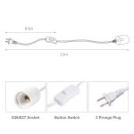 Extension Hanging Cord Cable 1.5m long E27 Socket Customizable length