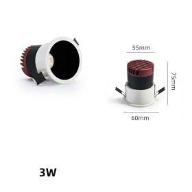 3W HOTEL LIVING ROOM DEEP ANTI-GLARE SPOTLIGHT EMBEDDED COB WALL WASHER CREE CHIP HIGH DISPLAY FINGER NARROW EDGE